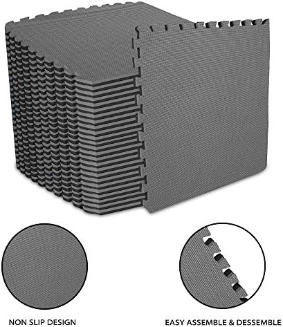 Extra Thick 2cm EVA Foam Interlocking Exercise Mats – Non-Slip Gym Flooring Tiles for Home Workouts